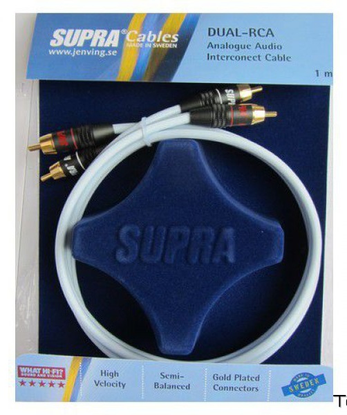 Supra Cables CABLE DUAL 2RCA-2RCA 1m