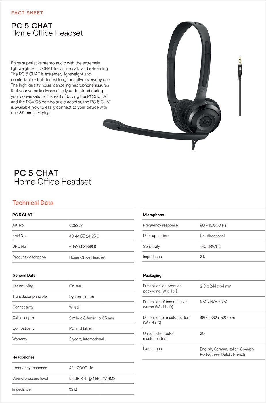 Sennheiser EPOS PC 5 Chat